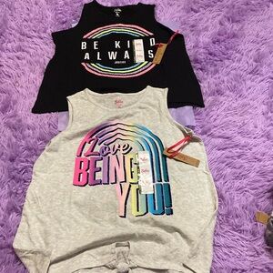 Two new justice tank tops for girls size XL